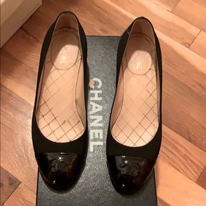 Chanel black heels